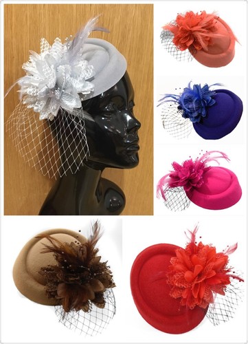 Fascinator hat pillbox - hat, flower