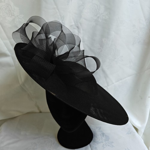 Black flower wide brim 40cm - wide,