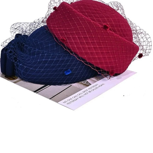 Royal pillbox hat mesh veil - pillbox,