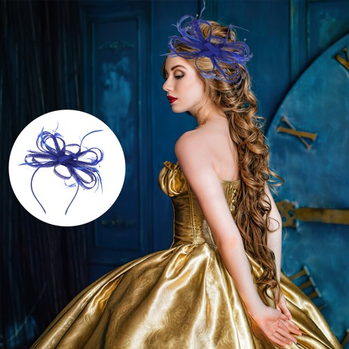 Blue women fascinator - blue,