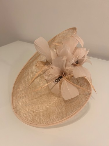 Cream feather fascinator - feather,