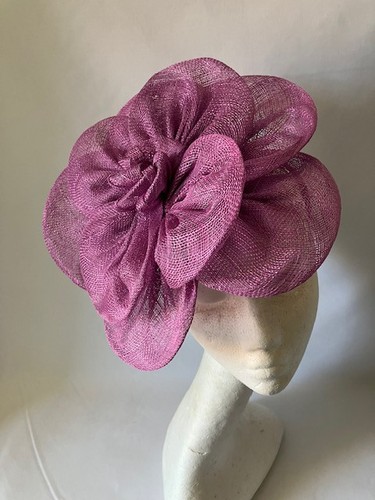 Orchid sinamay fascinator - sinamay,