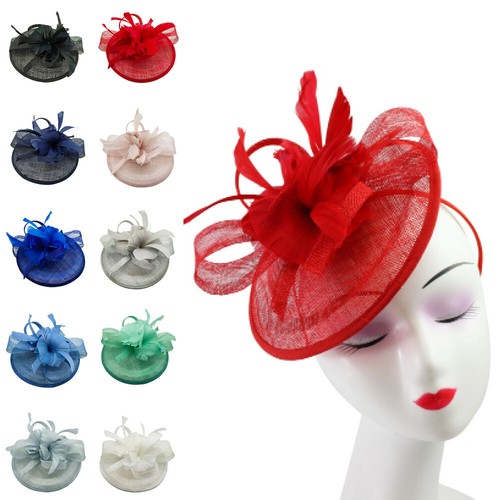 Flower feather hair hat - flower,