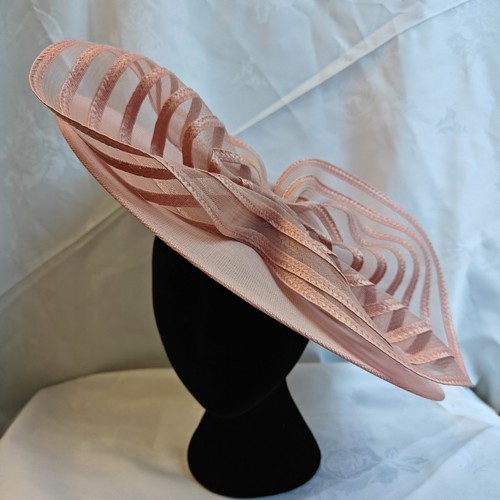 Dusky pink big bow wide - bow, brim
