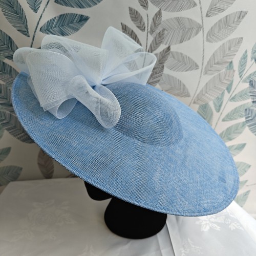 Baby blue flower wide - baby, brim