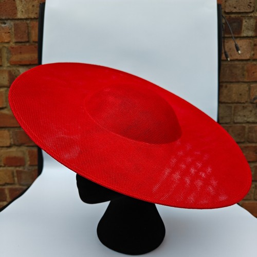 Red large fascinator - fascinator, hatinator