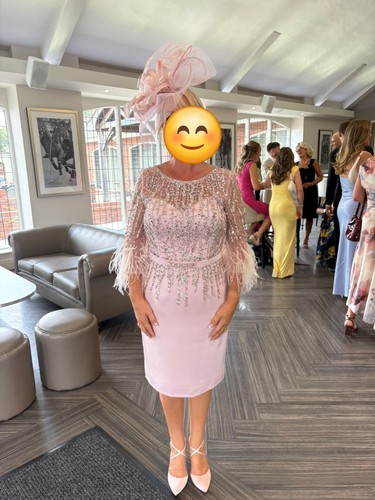 Women pink mesh fascinator - mesh,