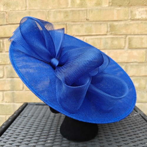 Royal blue large fascinator - royal,