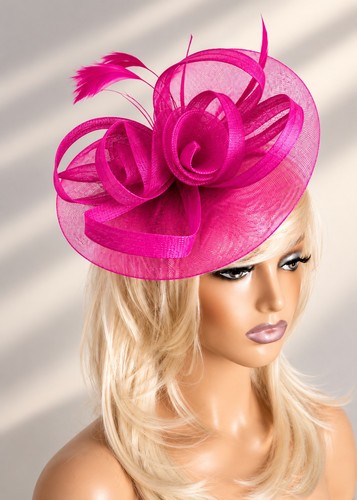 Hot pink fuchsia - fuchsia, fascinator
