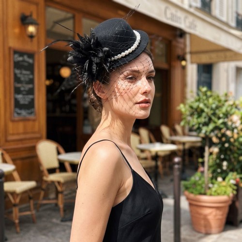 Vintage wedding mesh feather - vintage,