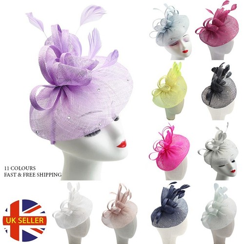 Flower feather hair hat - flower,