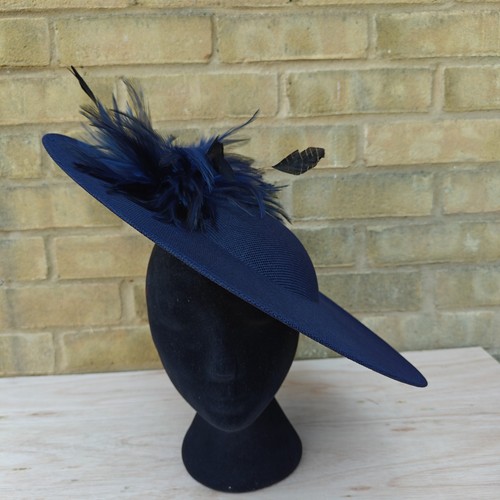 Navy blue feather 40cm - , disc