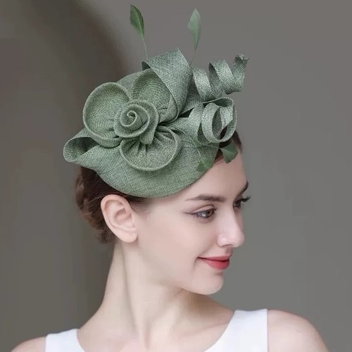 Aquamarine fascinator hat - aquamarine,