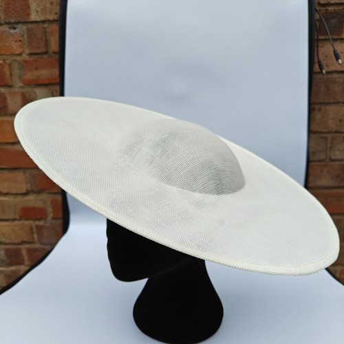 Ivory cream large fascinator - cream,