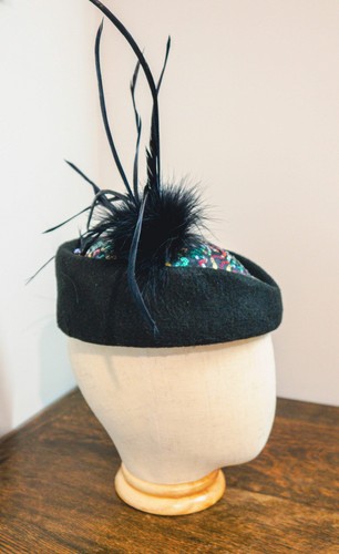 Midnight fireworks fascinator - midnight, fascinator-