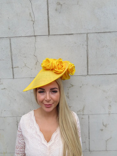Large yellow rose flower - yellow,