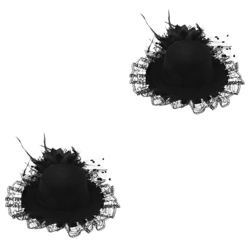 Black fascinator hats - fascinator,