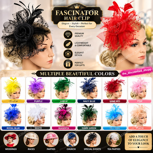 Women fascinator hat - fascinator, mesh