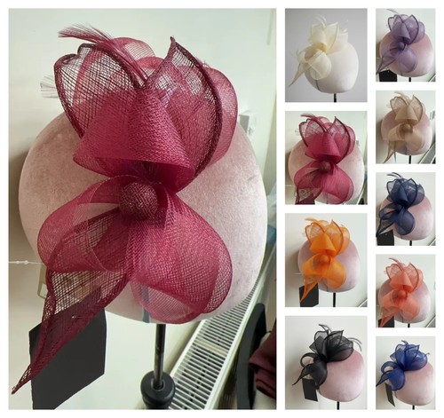 Ladies sinamay curls bow - sinamay,