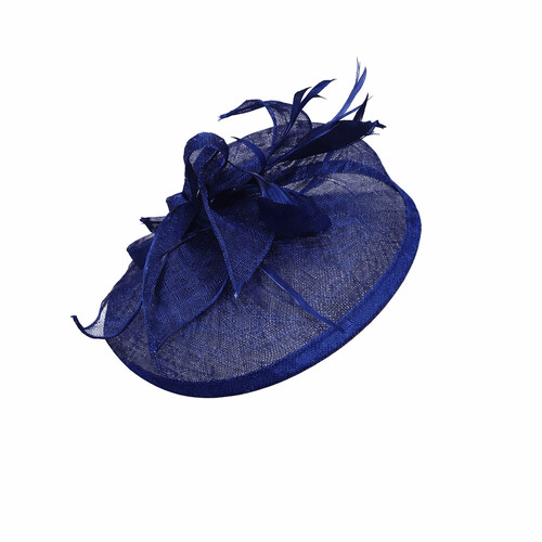 Navy blue fascinator - , with
