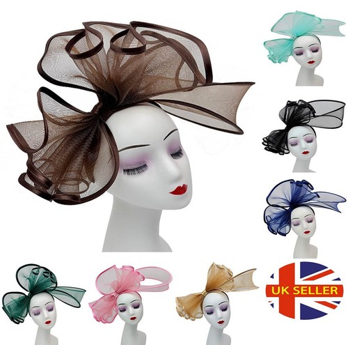 Large flower feather hair hat - feather,
