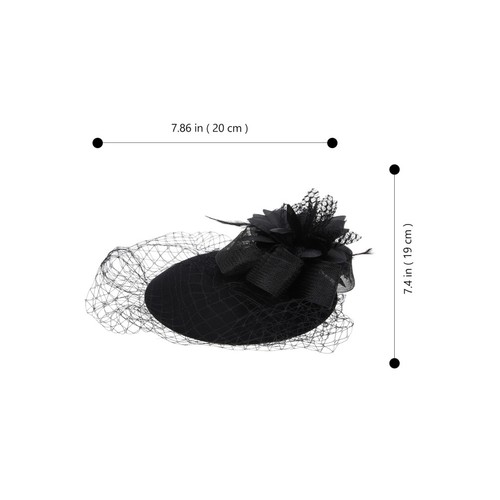 Chic black bride veil headband - chic,