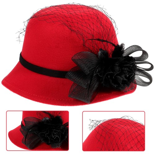 Red wedding bride hat durable - wedding,