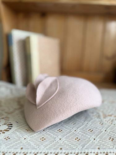 Beret hat pink wool - hat,