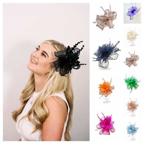 Small flower feather hair - hair, hat