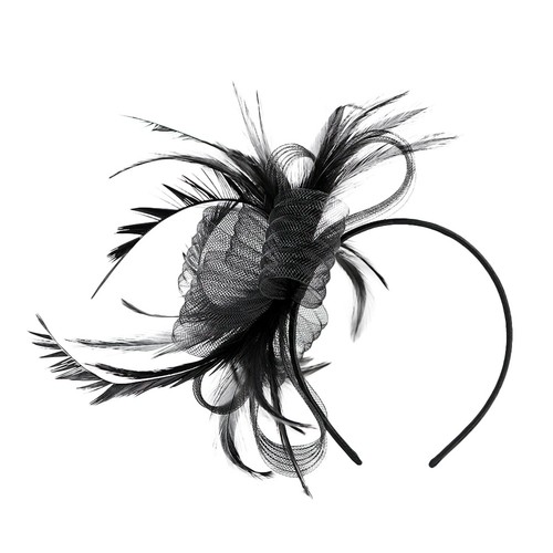 Elegant black fascinator hat - elegant,