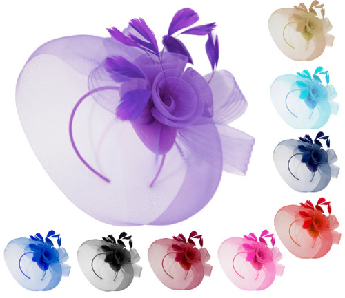 Large fascinator headband - fascinator,